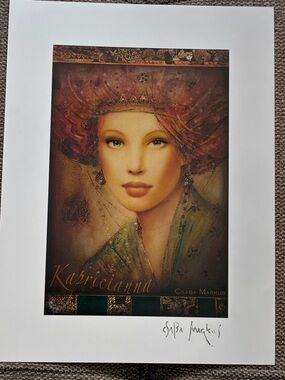 'Kapriccianna' Portrait Art Lithograph Warm Tones